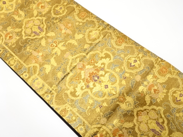 花唐草模様織出し袋帯